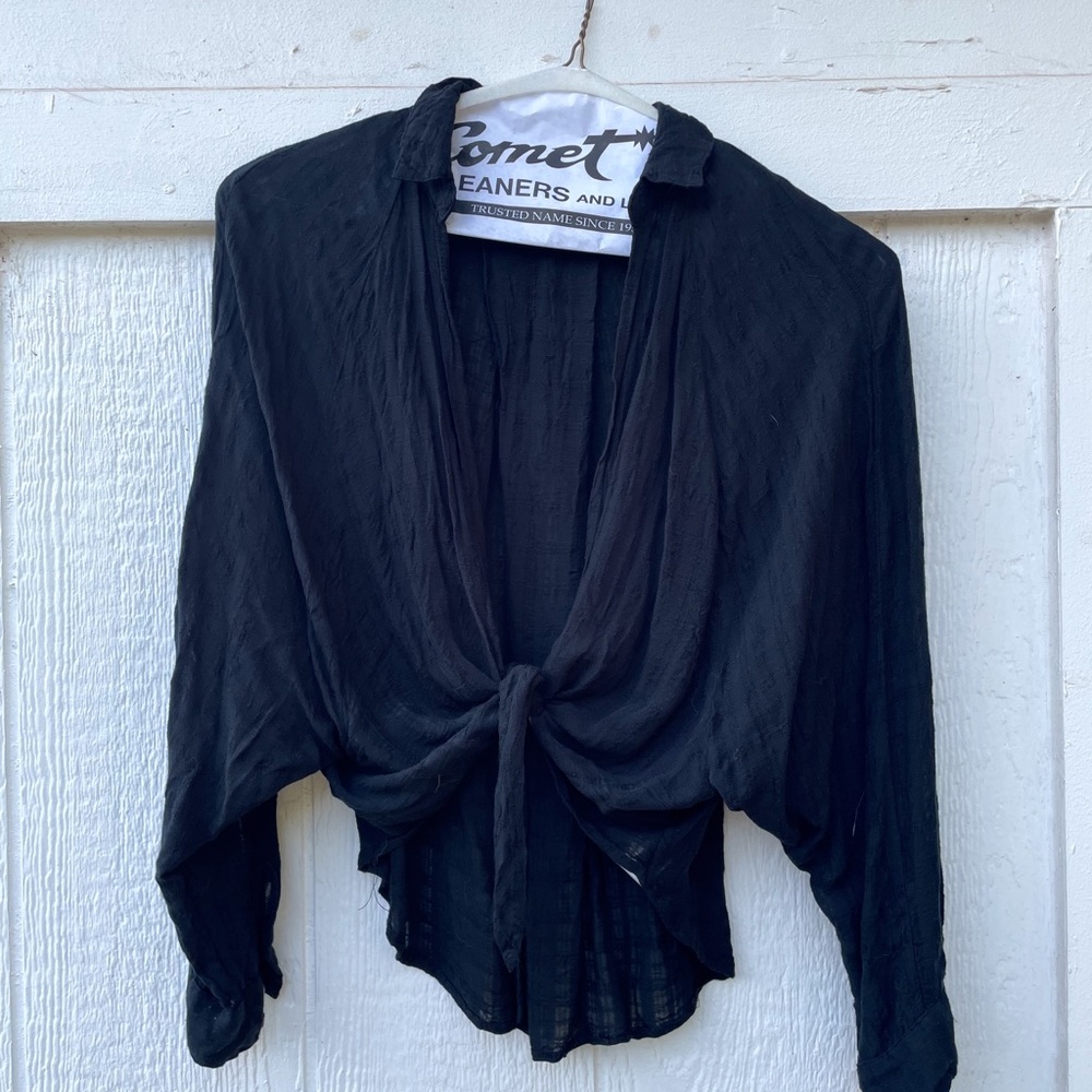 BDG, black bohemian tie knot top